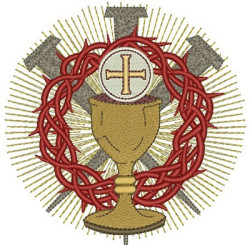 Embroidery Design Crown Of Thorns & Chalice