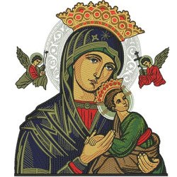 Embroidery Design Our Lady Of Perpetual Help With 20 Cm Complete