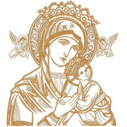 Embroidery Design Our Lady Of Perpetual Help With 20 Cm Complete 2