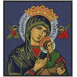 Embroidery Design Our Lady Of Perpetual Help With 20 Cm Complete 3