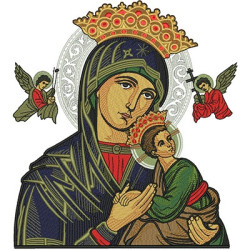 Embroidery Design Our Lady Of Perpetual Help With 20 Cm Complete 4