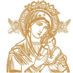 Embroidery Design Our Lady Of Perpetual Help With 17 Cm Complete 4