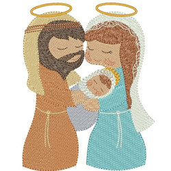 Embroidery Design Holy Family 13 Cm