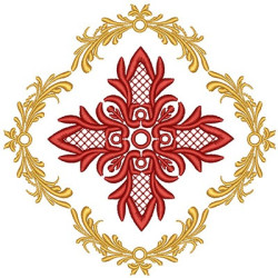Embroidery Design Malta Cross 14 Cm