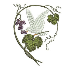 Embroidery Design Divine & Grapes