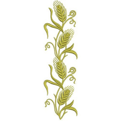 Embroidery Design Barred From Wheat To Towel 2