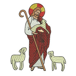 Embroidery Design Jesus Good Shepherd Little