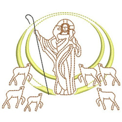 Embroidery Design Esus Good Shepherd Outline