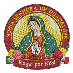 Diseño Para Bordado Escudo Virgen De Guadalupe