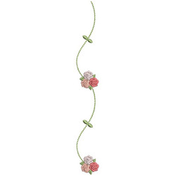 Embroidery Design Barred Floral 16 Cm