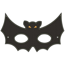 Embroidery Design Bat Mask Big