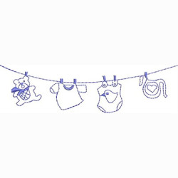 Embroidery Design Clothesline Small