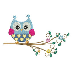 Embroidery Design Owl In Tree