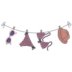 Embroidery Design Nautical Girl Clothes Line 1
