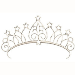 Embroidery Design Crown Princess 8 Cm