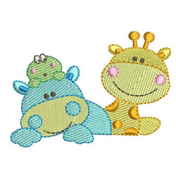 Embroidery Design Animals Friends