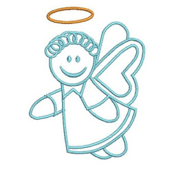 Embroidery Design Angel Contoured