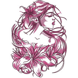 Embroidery Design Fairy Style Tattoo