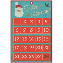 Diseño Para Bordado Calendario De Adviento Papá Noel