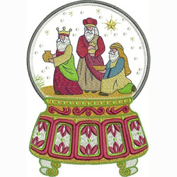 Embroidery Design Ball Christmas 3 Wise Men