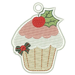 Diseño Para Bordado Adornos De Navidad Cupcake