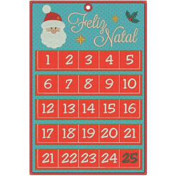 Diseño Para Bordado Calendario De Adviento Papá Noel Pt
