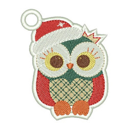 Embroidery Design Christmas Ornament Owl