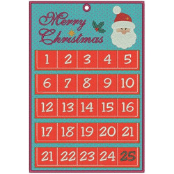 Diseño Para Bordado Calendario De Adviento Papá Noel En