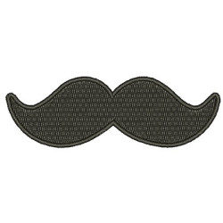 Matriz De Bordado Bigode Mustache 13 Cm