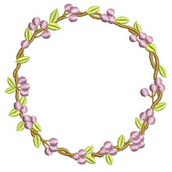 Embroidery Design Arch Floral 9 Cm
