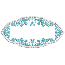 Embroidery Design Moldura Azul 1