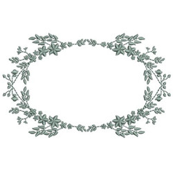 Embroidery Design Delicate Floral Frame