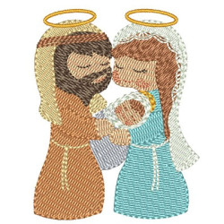 Embroidery Design Holy Family 7 Cm