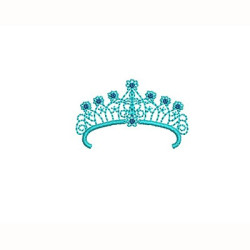 Embroidery Design Crown Princess 4 Cm