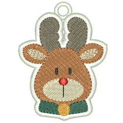 Embroidery Design Christmas Ornament Reindeer