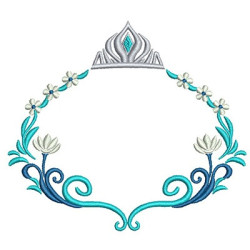 Diseño Para Bordado Moldura Azul Com Coroa 2