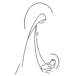 Embroidery Design Mary And Jesus