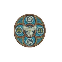 Embroidery Design Divine Holy Spirit Vitral 5 Cm