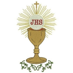 Embroidery Design Chalice Consecrated Host