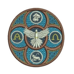 Embroidery Design Divine Holy Spirit Vitral 8 Cm