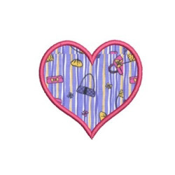 Embroidery Design Heart Used