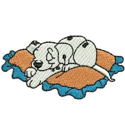 Embroidery Design Dog Sleeping