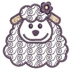 Embroidery Design Sheep With Texture
