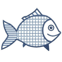 Embroidery Design Fish And Texture