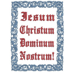 Embroidery Design Iesum Christum