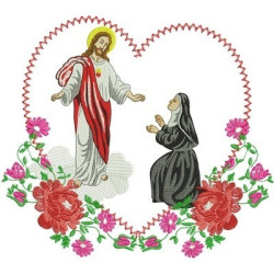 Embroidery Design Jesus And Mary Daisy 2