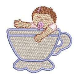 Embroidery Design Tea Baby Girl