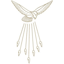 Embroidery Design Divine Holy Ghost 30 Cm