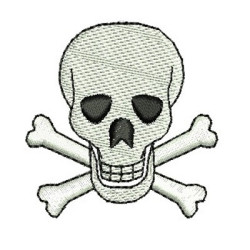 Embroidery Design Skull Completed