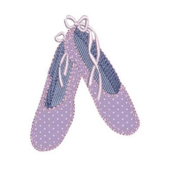 Embroidery Design Ballet Slippers Application